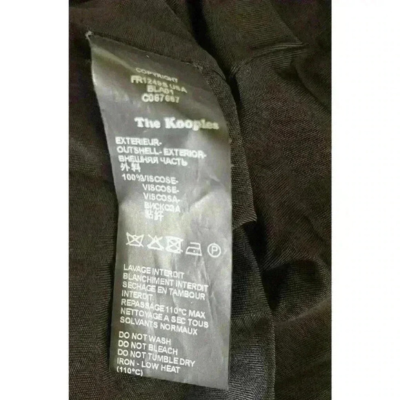 THE KOOPLES SPORT Shiny V Neck Jersey Dress Black Size S - Picture 6 of 6